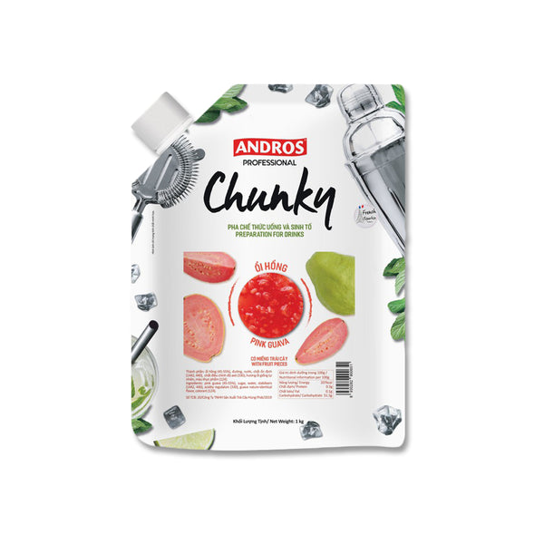 Andros Chunky Pink Guava 1kg